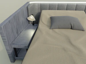 Abstract Double Bed 3D Model
