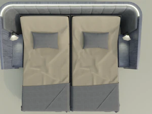 Abstract Double Bed 3D Model