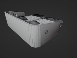 Abstract Double Bed 3D Model