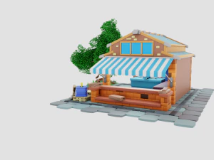 Lumberjack Shop 3D Model