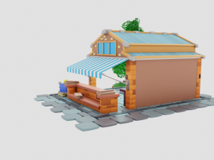 Lumberjack Shop Model 3D