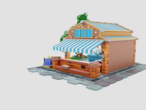 Lumberjack Shop Model 3D
