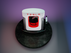 Tesla Charging Station 3D 模型