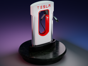 Tesla Charging Station 3D 模型