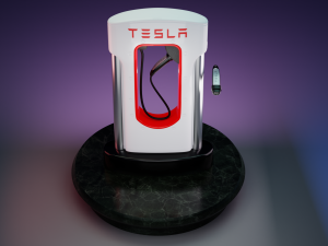 Tesla Charging Station 3D 模型