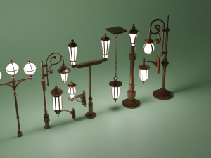 Street Lamp Pack 3D Модель