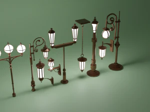 Street Lamp Pack 3D Model