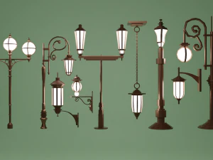 Street Lamp Pack 3D Model