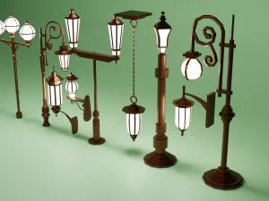 Street Lamp Pack 3D Model