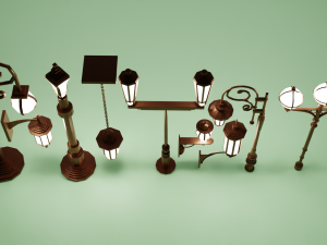 Street Lamp Pack 3D Модель