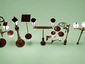 Street Lamp Pack 3D Model