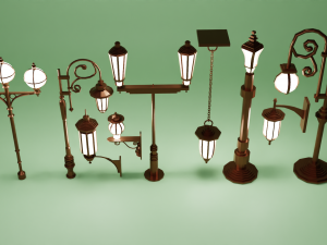 Street Lamp Pack 3D Модель