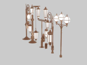 Street Lamp Pack 3D Model