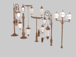 Street Lamp Pack 3D Модель