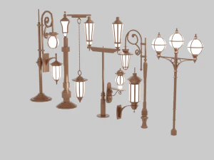 Street Lamp Pack 3D Model