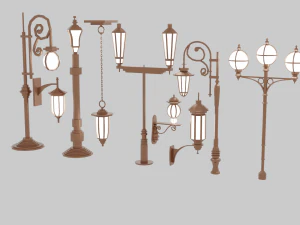 Street Lamp Pack 3D Model