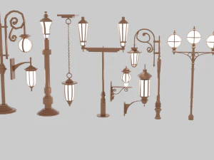Street Lamp Pack 3D Model