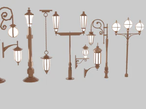 Street Lamp Pack 3D Model