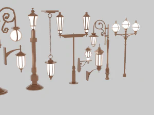 Street Lamp Pack 3D Model