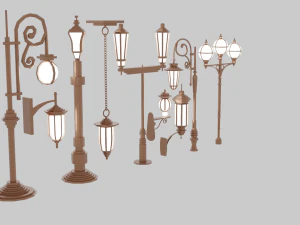 Street Lamp Pack 3D Model