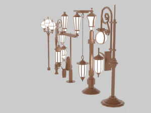 Street Lamp Pack 3D Model
