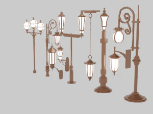 Street Lamp Pack 3D Model