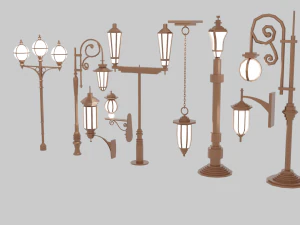 Street Lamp Pack 3D Model