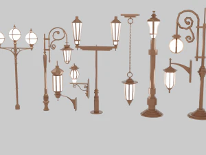 Street Lamp Pack 3D Model
