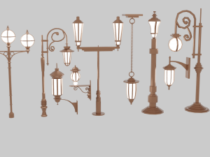 Street Lamp Pack 3D Модель