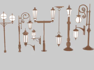 Street Lamp Pack 3D Model
