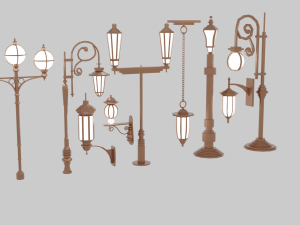 Street Lamp Pack 3D Модель