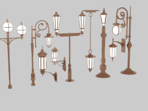 Street Lamp Pack 3D Model