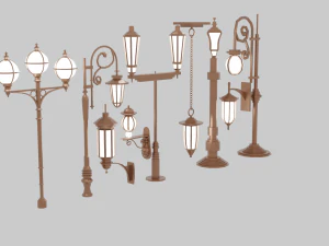 Street Lamp Pack 3D Model