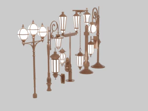 Street Lamp Pack 3D Model