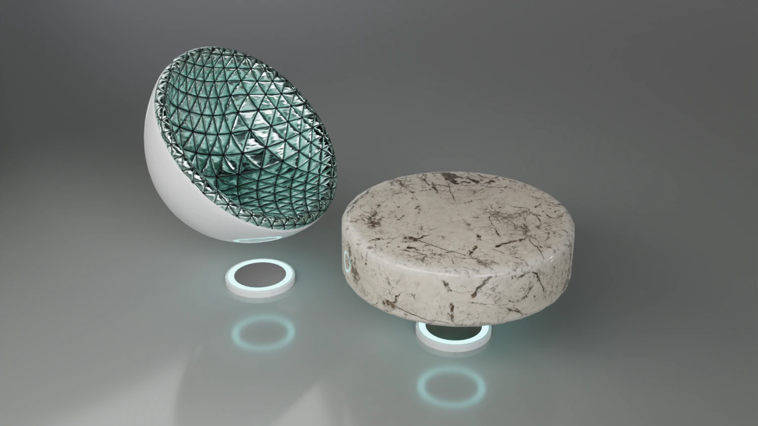 Sci-Fi Chair 3D Model .c4d .max .obj .3ds .fbx .stl .blend 