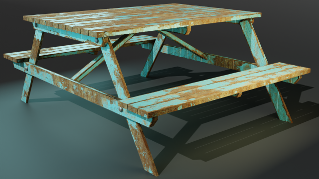 Picnic Table Modèle 3D .c4d .max .obj .3ds .fbx .stl .blend