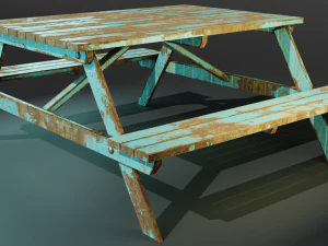 पिकनिक टेबल 3D मॉडल