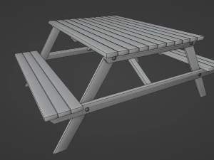 Picnic Table 3D Model