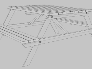Picnic Table 3D Model