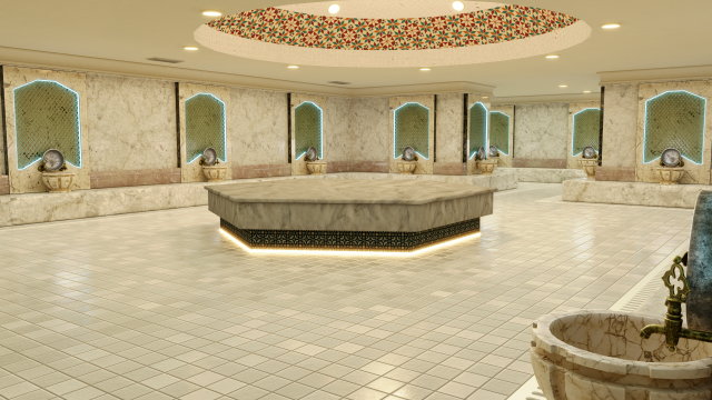 Turkish Bath 3D Модель .c4d .max .obj .3ds .fbx .stl .blend 