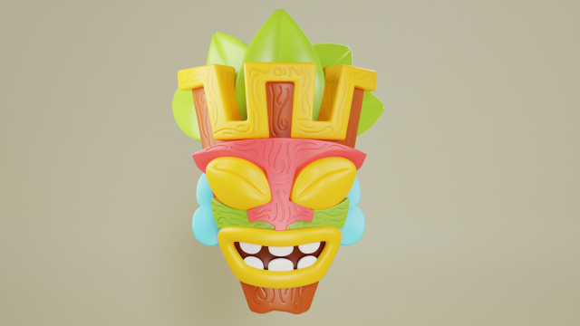 Mayaian Mask 3D Model .c4d .max .obj .3ds .fbx .stl .blend 