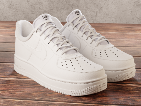 Air Force 1 White 3D Model