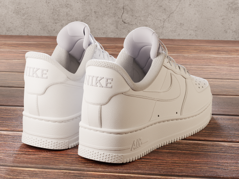 Air Force 1 White 3D Model