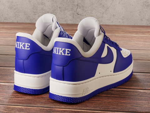 Air Force 1 Dark Blue 3D Model