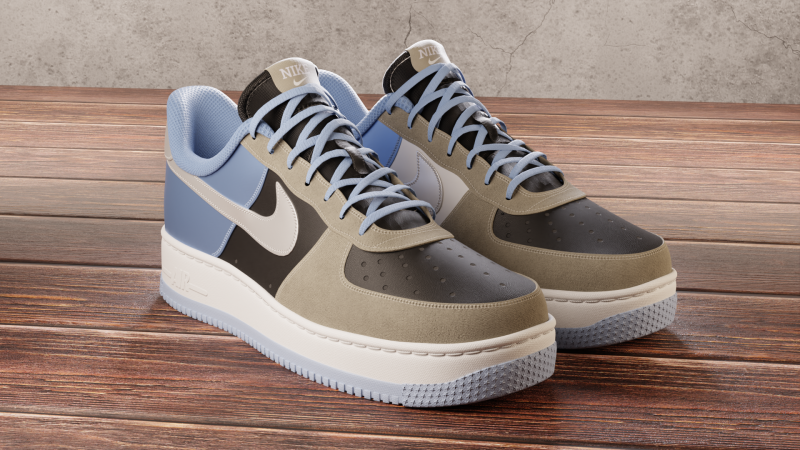 Air Force 1 Custom 3D Model .c4d .max .obj .3ds .fbx .stl .blend