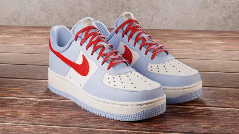 Air Force 1 Custom 3D Model .c4d .max .obj .3ds .fbx .stl .blend 
