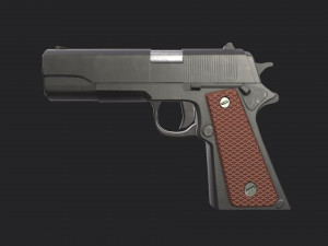 Pistol M1911 - Asset Weapon Model 3D