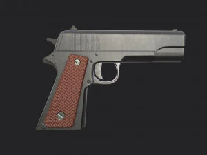 Pistol M1911 - Asset Weapon 3D Model