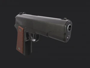 Pistol M1911 - Asset Weapon 3D Model