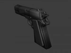 Pistol M1911 - Asset Weapon 3D Model